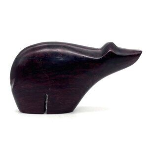 Hand-Carved Abstract Wooden Bear Figurine Sculpture Home Decor 6 Inch New Mexico